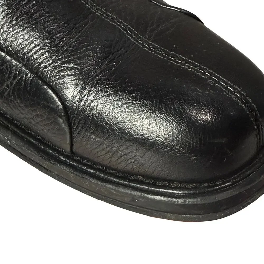 STUDIO BELVEDERE Black Leather Dress Shoes Oxfords Bay Bridge Pebble Lace 10.5 D